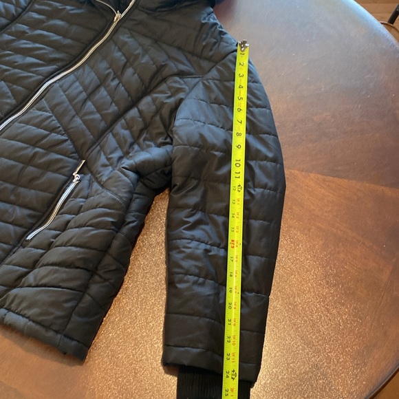 Details INTL Women’s Faux Fur Hooded black Quilted Jacket Coat  XXL - Picture 7 of 11